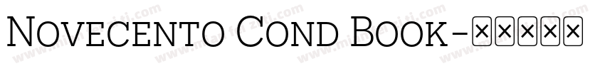 Novecento Cond Book字体转换